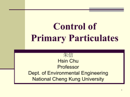 Control of Primary Patriculates