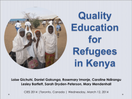 quality education for refugees in kenya