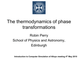 The thermodynamics of phase transitions