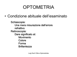 Materiale corso di laurea ottica ed optometria