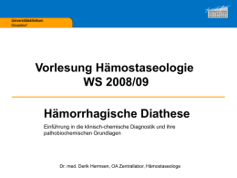 VL Gerinnung Hämorrhagische Diathese ws0809