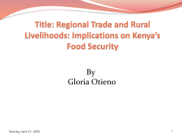 Research Proposal by Gloria A. Otieno