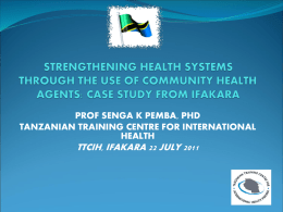 Strengthening Health Systems Through the Use of Community