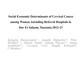 Social Economic Determinants of Cervical Cancer among Women