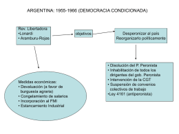 ARGENTINA: 1955-1966 (DEMOCRACIA CONDICIONADA)