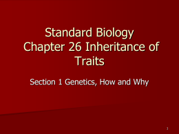 Ch 26 Inheritance of Traits