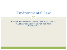 water pollution and water quality ii water pollution offences and