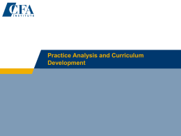 Practice Analysis and Curriculum Development.final