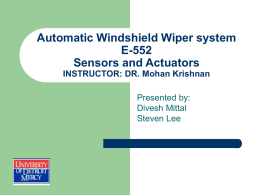 Automated Windshield Wiper System