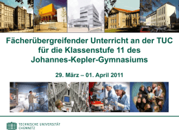 Johannes-Kepler-Gymnasium Praktikum an der TU