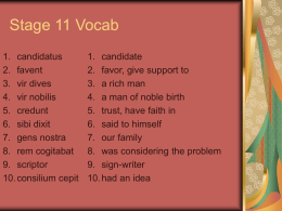 Stage 11 Vocab