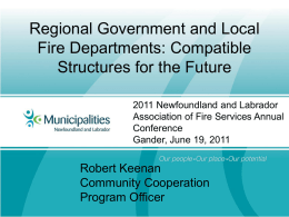 Regional Government Initiative - Municipalities Newfoundland and