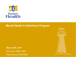 Eastern Health Mental Health and Addictions