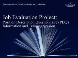 Job evaluation/classification/ compensation system