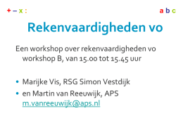 Presentatie Rekenen VO - Aansluitingsnetwerk Voortgezet Onderwijs