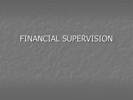 FINANCIAL SUPERVISION