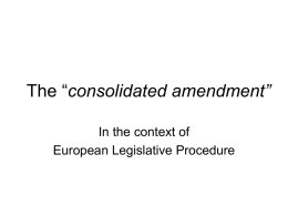 The consolidated amendment