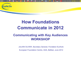 Communicating with key audiences PPT
