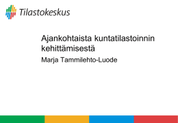 Marja Tammilehto-Luode Ajankohtaista