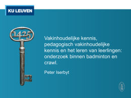 Research projects Peter Iserbyt
