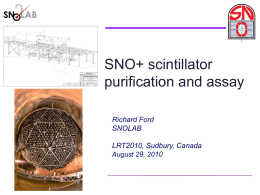 SNO+ scintillator purification and assay