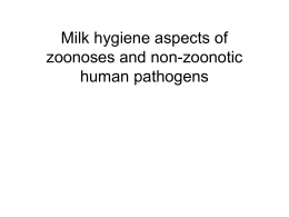 Milk hygiene aspects of zoonosis and non