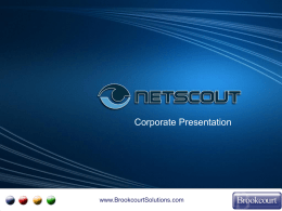 Netscout Corporate Presentation