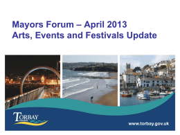 Arts, Events and Festivals Update