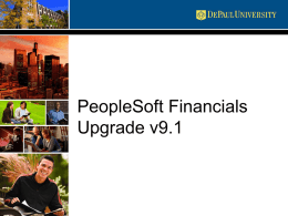 PeopleSoft Upgrade Overview