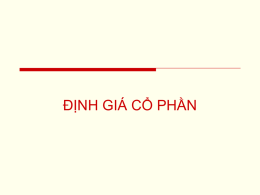 Dinh Gia Co Phieu
