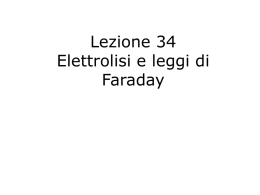 Leggi di Faraday - Didattica on line