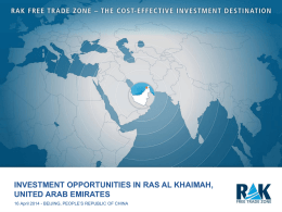 investment opportunities in ras al khaimah, united arab emirates
