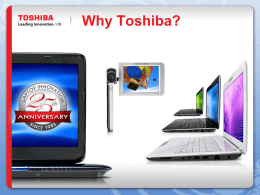 Why Toshiba?