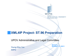 XML4IP Project- ST.96 Preparation