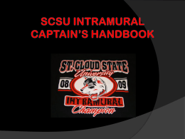 Captain`s Handbook - St. Cloud State University