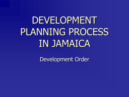 The Development Planning Process in Jamaica