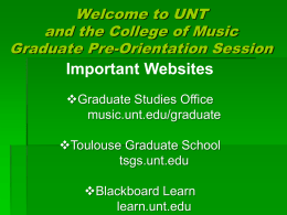 Pre-Orientation Powerpoint presentation
