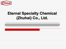 Eternal Specialty Chemical (Zhuhai)