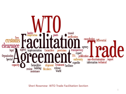 WTO Trade Facilitation Agreement