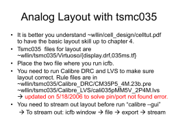 Analog Layout with tsmc035