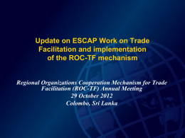 ESCAP Trade Facilitation Framework
