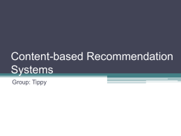 Content-based Recommendation Systems