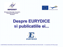 Prezentare EURYDICE - Euroguidance