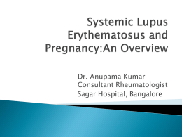 Systemic Lupus Erythematosus (SLE) in Pregnancy