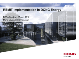 REMIT Implementation in DONG Energy