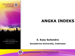 Angka Indeks - Official Site of EUPHRASIA SUSY SUHENDRA