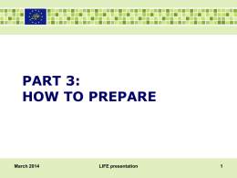 PART 3: How to prepare