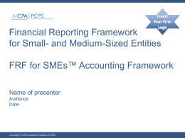 FRF for SMEs™ PowerPoint to Introduce Framework to Staff
