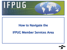 How to Navigate the Member Services Area