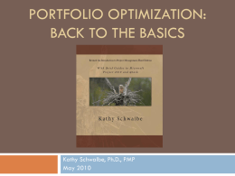 Portfolio Optimization: Back to the Basics